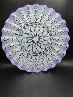 Sydenstricker 12" "Lavender Embassy" Scallop Cake Plate